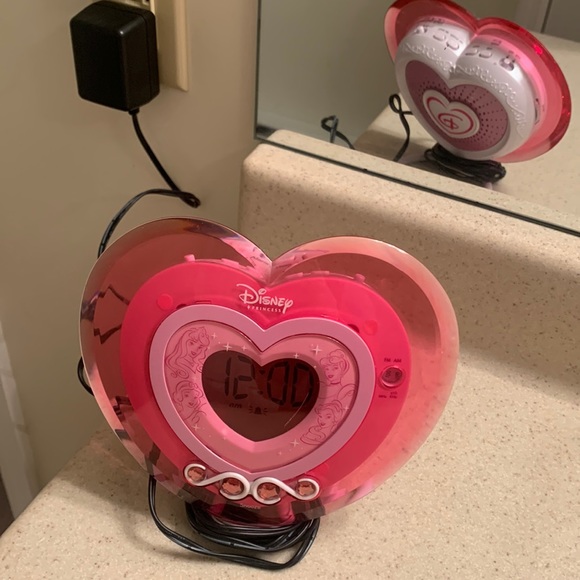 Disney Wall Decor Disney Princess Pink Alarm Clock Radio Poshmark